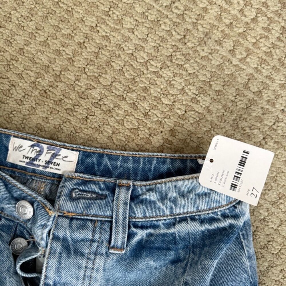 Free People Multicolor Patchwork Flare Jeans NWT - image 2